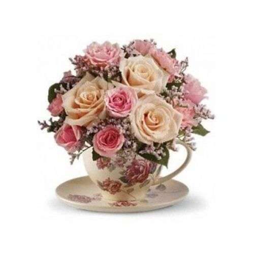 Victorian Teacup Bouquet